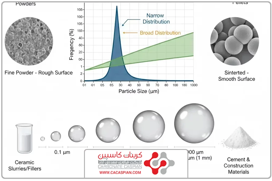 اندازه ذرات | خرید کربنات کلسیم برای صنعت پلاستیک